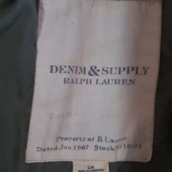 Ralph Lauren Denim & Supply Army Green Field Military Style Jacket - Picture 3 of 3